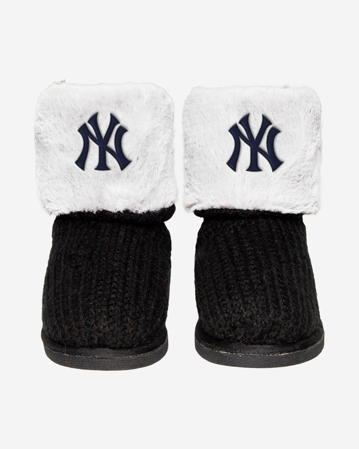 New York Yankees Knit High End Button Boot Slipper FOCO - FOCO.com