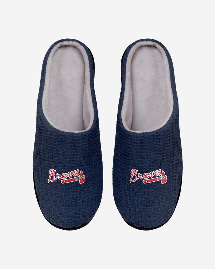 Atlanta Braves Memory Foam Slide Slipper FOCO S - FOCO.com