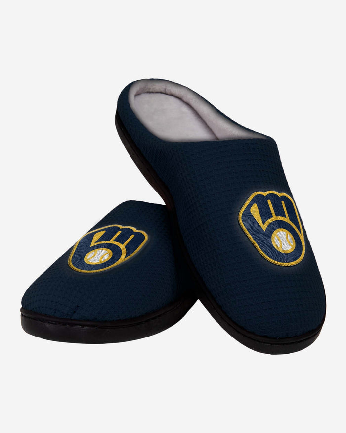 Milwaukee Brewers Memory Foam Slide Slipper FOCO - FOCO.com