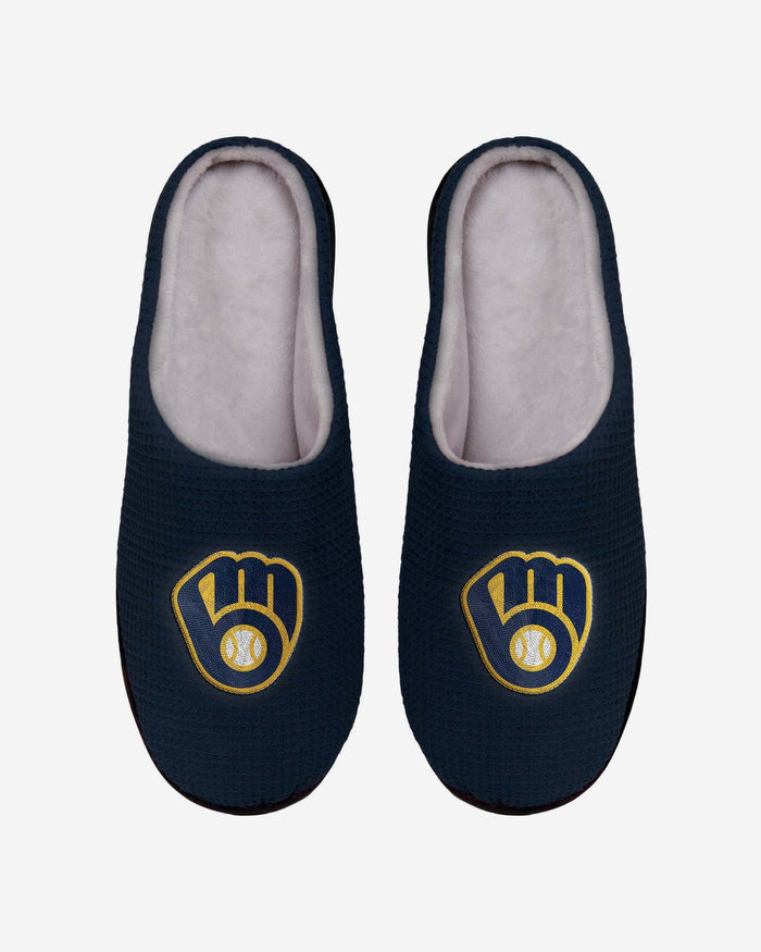 Milwaukee Brewers Memory Foam Slide Slipper FOCO S - FOCO.com