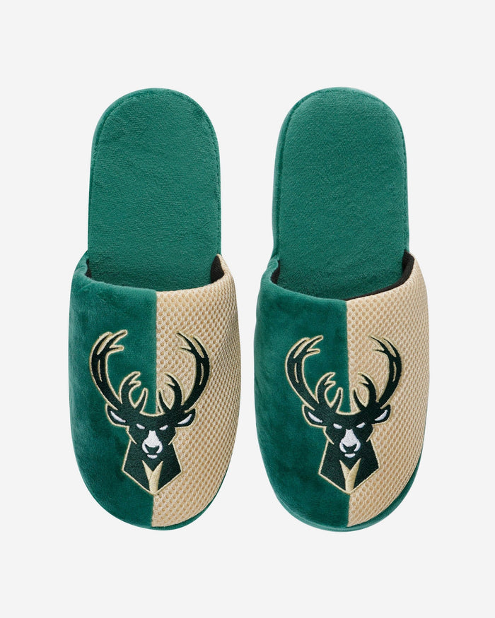 Milwaukee Bucks Team Logo Staycation Slipper FOCO - FOCO.com