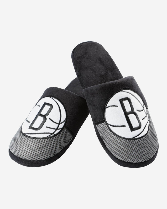 Brooklyn Nets Team Logo Staycation Slipper FOCO - FOCO.com