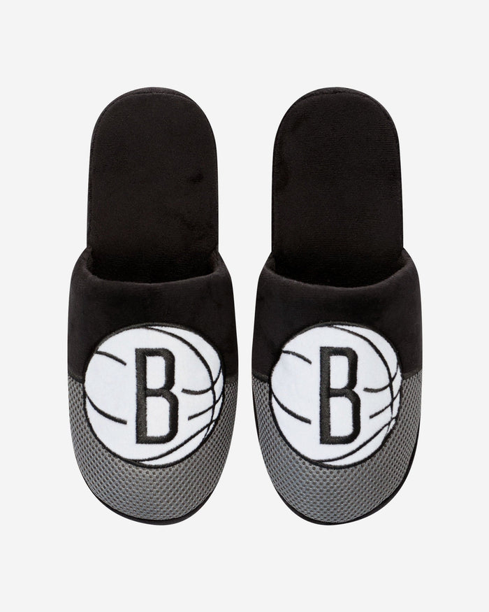 Brooklyn Nets Team Logo Staycation Slipper FOCO - FOCO.com