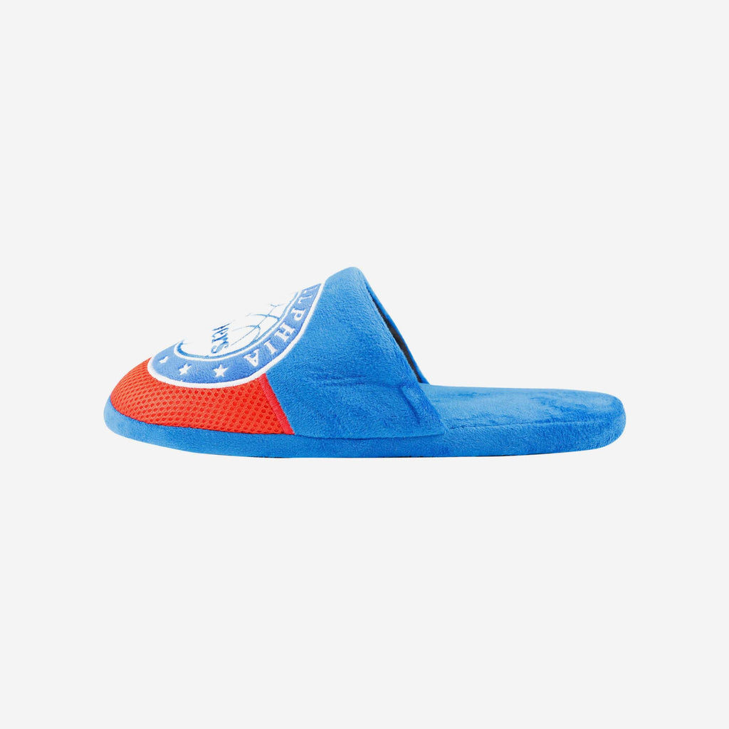 Philadelphia 76ers Team Logo Staycation Slipper FOCO S - FOCO.com