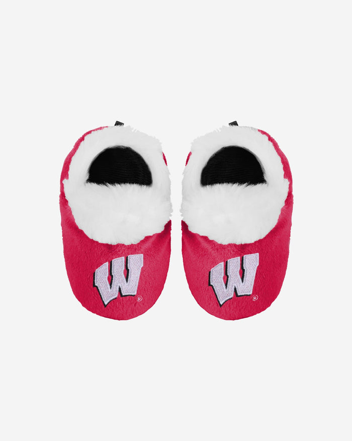 Wisconsin Badgers Logo Baby Bootie Slipper FOCO - FOCO.com