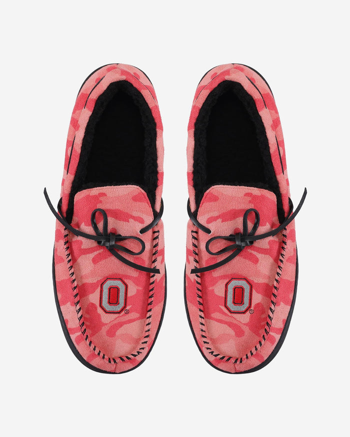 Ohio State Buckeyes Printed Camo Moccasin Slipper FOCO - FOCO.com