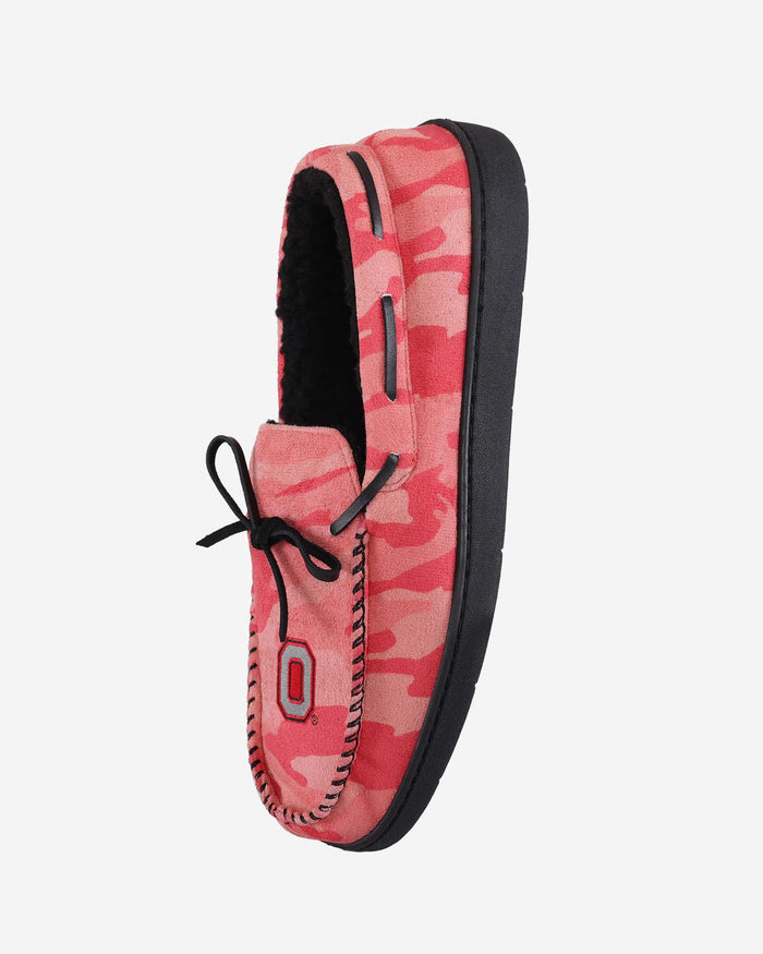 Ohio State Buckeyes Printed Camo Moccasin Slipper FOCO - FOCO.com