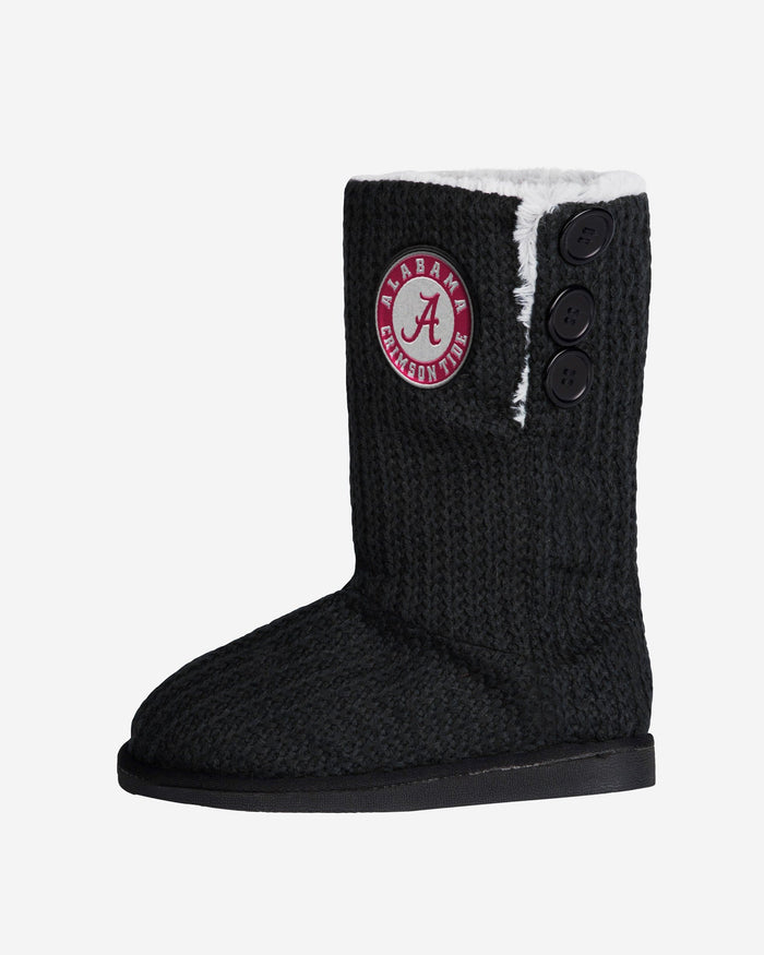 Alabama Crimson Tide Knit High End Button Boot Slipper FOCO - FOCO.com