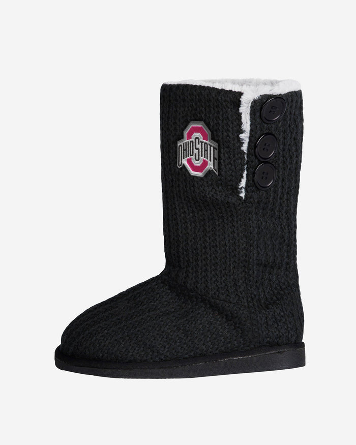 Ohio State Buckeyes Knit High End Button Boot Slipper FOCO - FOCO.com