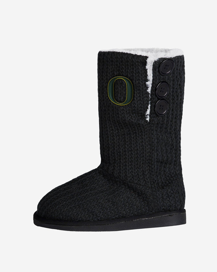 Oregon Ducks Knit High End Button Boot Slipper FOCO - FOCO.com