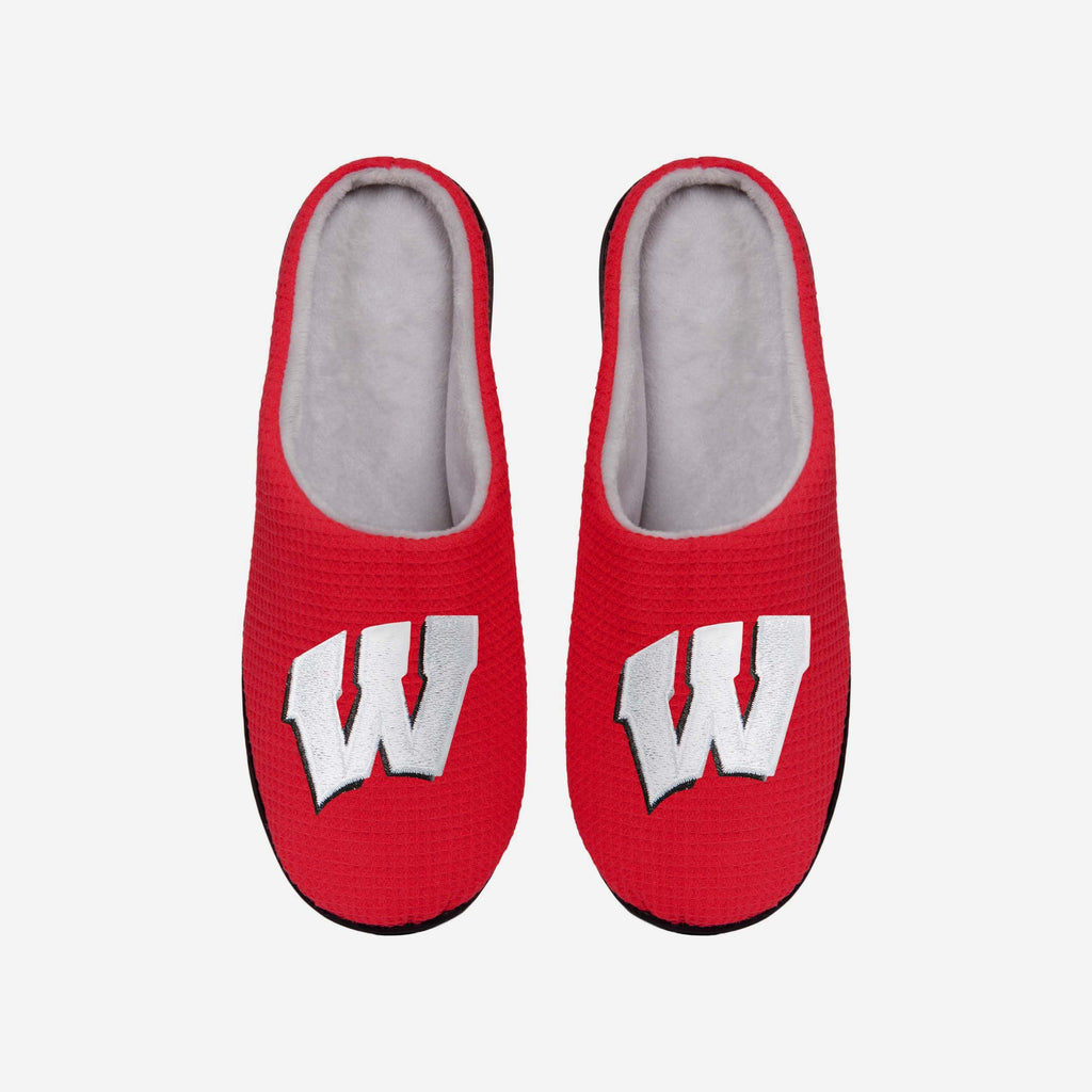 Wisconsin Badgers Memory Foam Slide Slipper FOCO S - FOCO.com