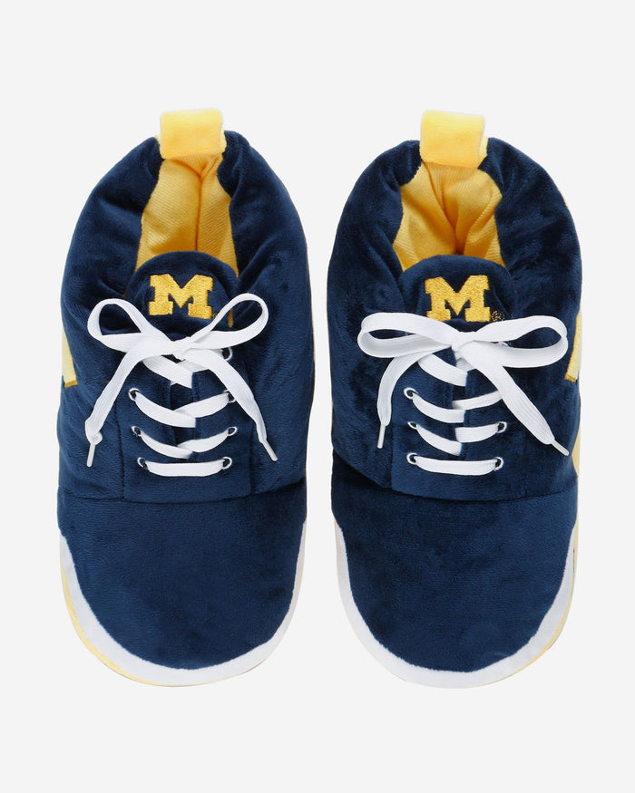 Michigan Wolverines Plush Sneaker Slipper FOCO - FOCO.com