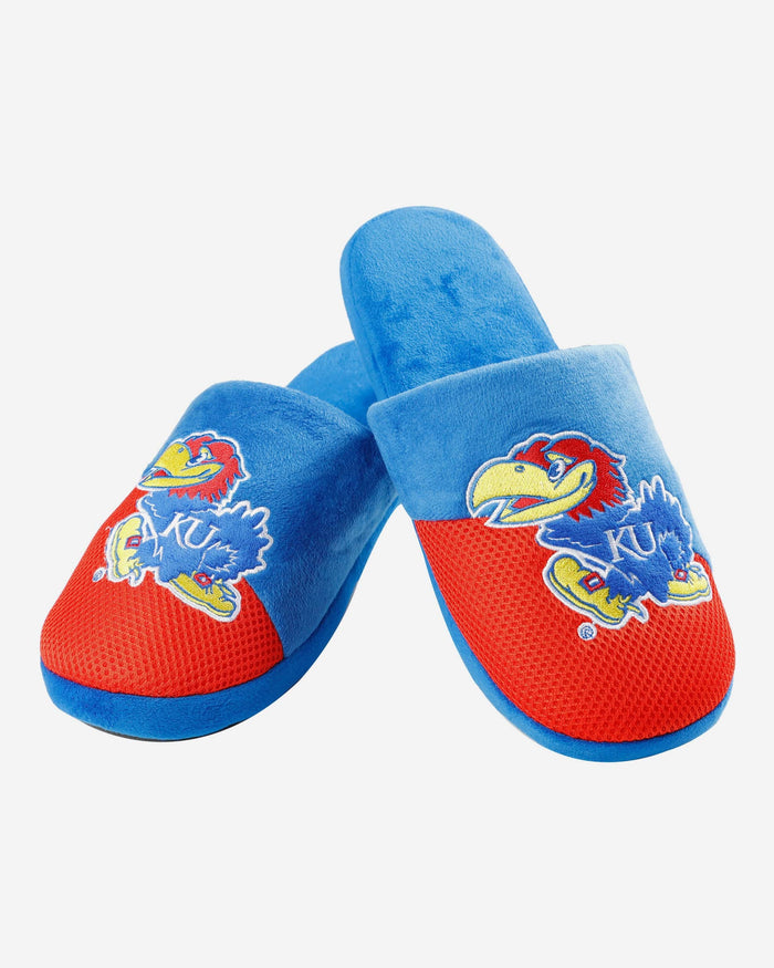 Kansas Jayhawks Team Logo Staycation Slipper FOCO - FOCO.com