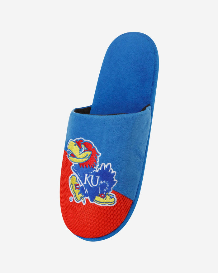 Kansas Jayhawks Team Logo Staycation Slipper FOCO - FOCO.com