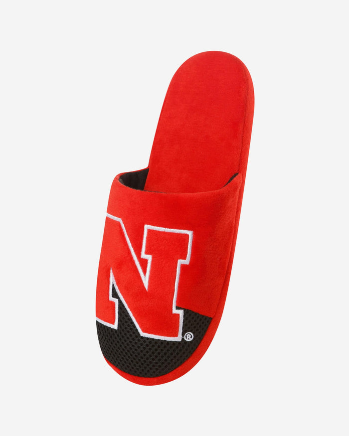 Nebraska Cornhuskers Team Logo Staycation Slipper FOCO - FOCO.com