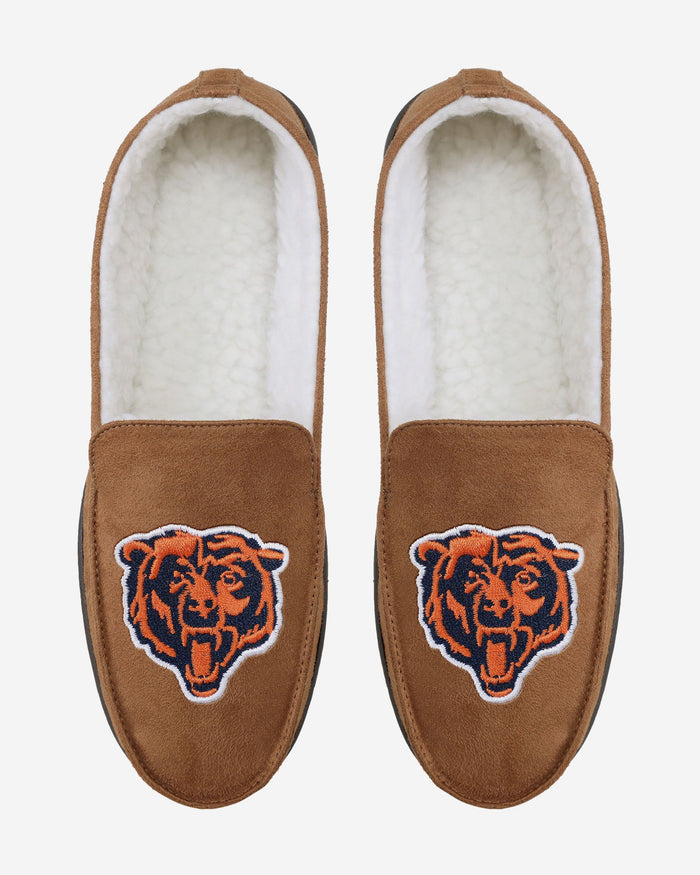 Chicago Bears Beige Moccasin Slipper FOCO - FOCO.com