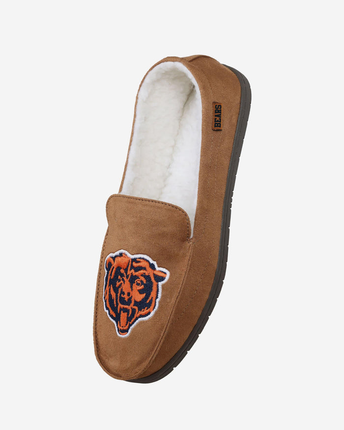 Chicago Bears Beige Moccasin Slipper FOCO - FOCO.com