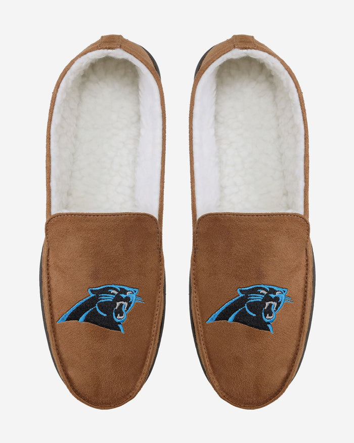 Carolina Panthers Beige Moccasin Slipper FOCO - FOCO.com