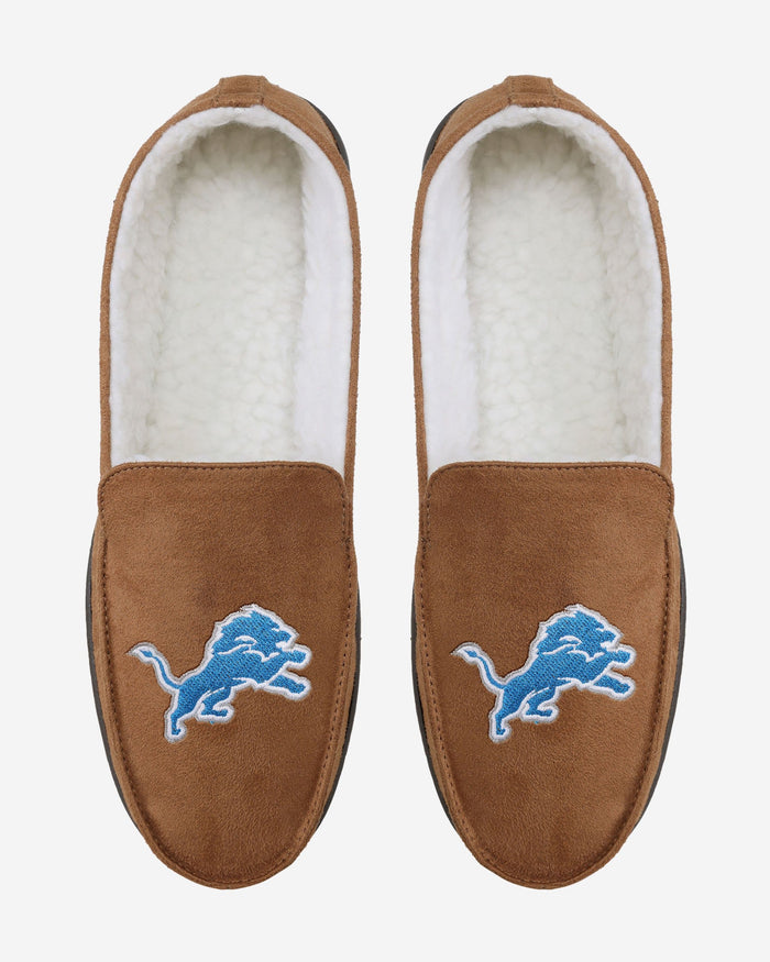 Detroit Lions Beige Moccasin Slipper FOCO - FOCO.com