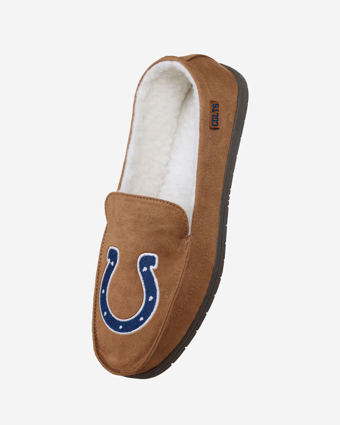 Indianapolis Colts Beige Moccasin Slipper FOCO - FOCO.com