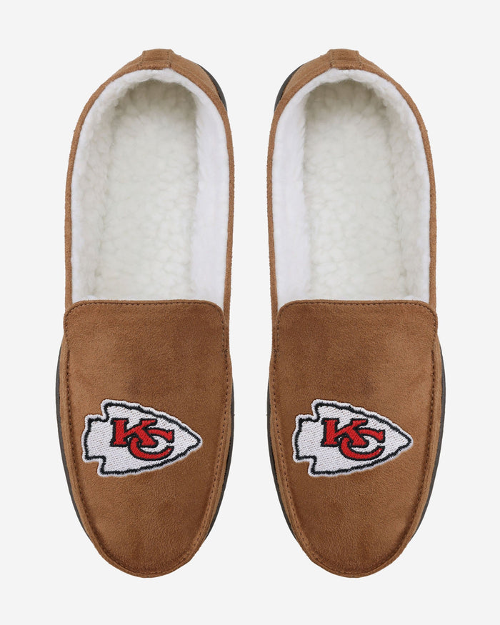 Kansas City Chiefs Beige Moccasin Slipper FOCO - FOCO.com