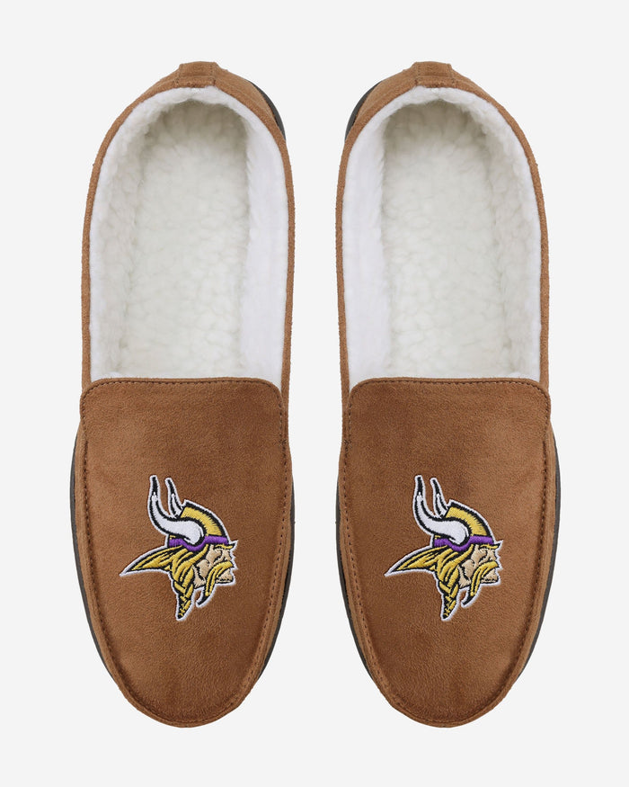 Minnesota Vikings Beige Moccasin Slipper FOCO - FOCO.com