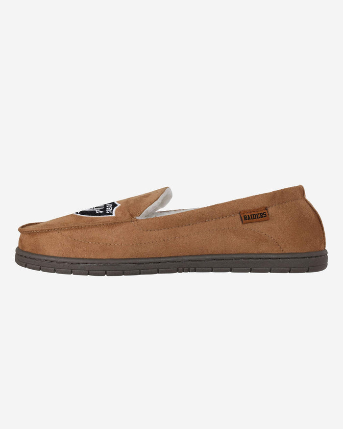Las Vegas Raiders Beige Moccasin Slipper FOCO S - FOCO.com