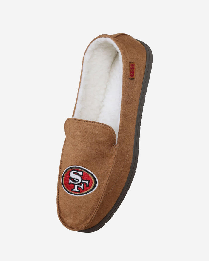 San Francisco 49ers Beige Moccasin Slipper FOCO - FOCO.com