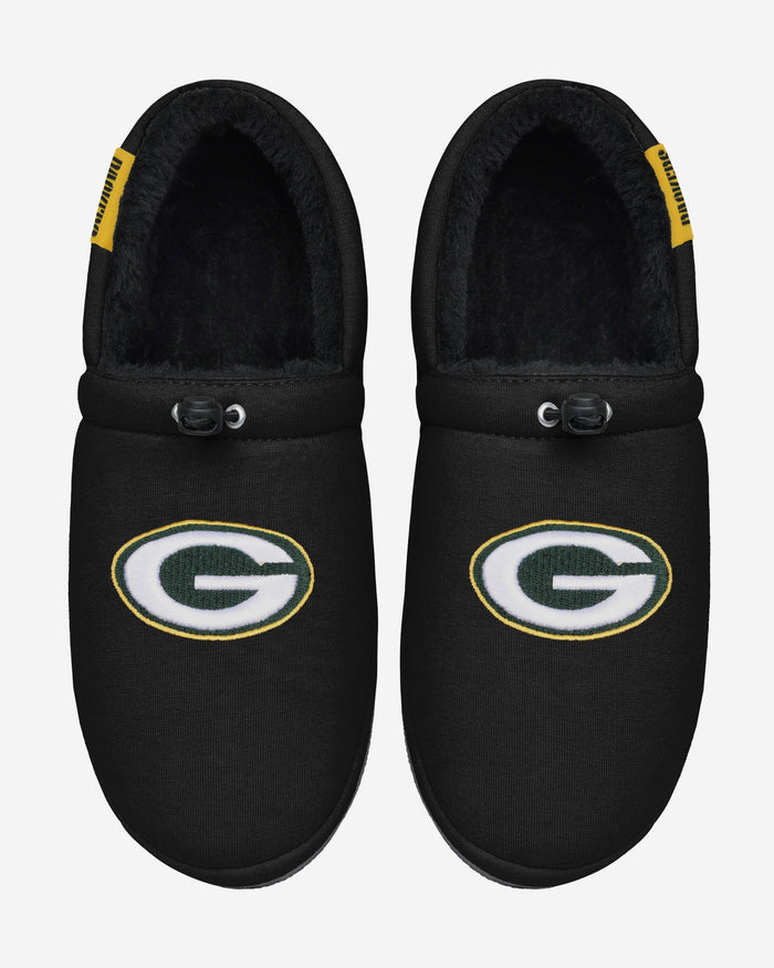 Green Bay Packers Big Logo Athletic Moccasin Slipper FOCO - FOCO.com