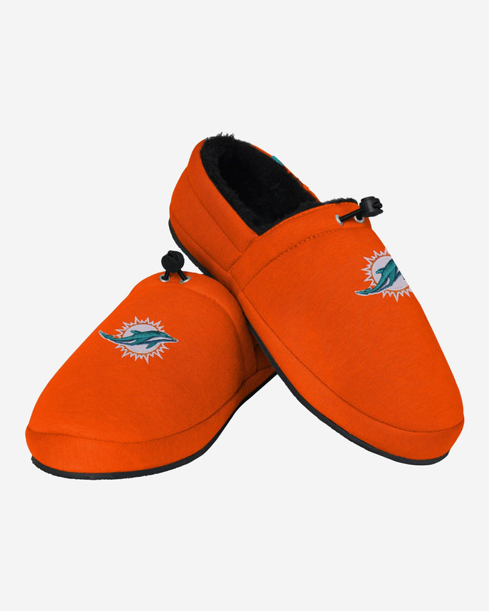 Miami Dolphins Big Logo Athletic Moccasin Slipper FOCO - FOCO.com