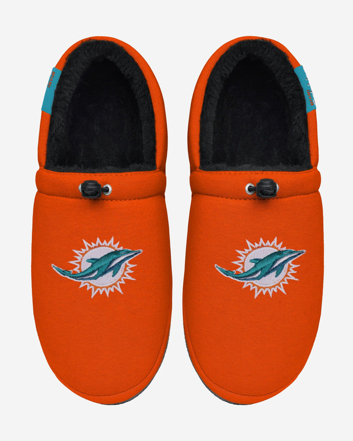 Miami Dolphins Big Logo Athletic Moccasin Slipper FOCO - FOCO.com