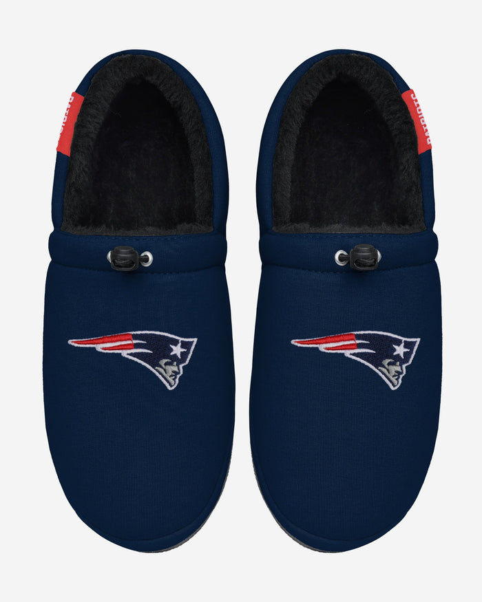 New England Patriots Big Logo Athletic Moccasin Slipper FOCO - FOCO.com