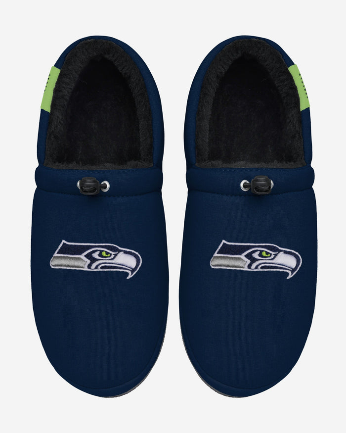 Seattle Seahawks Big Logo Athletic Moccasin Slipper FOCO - FOCO.com