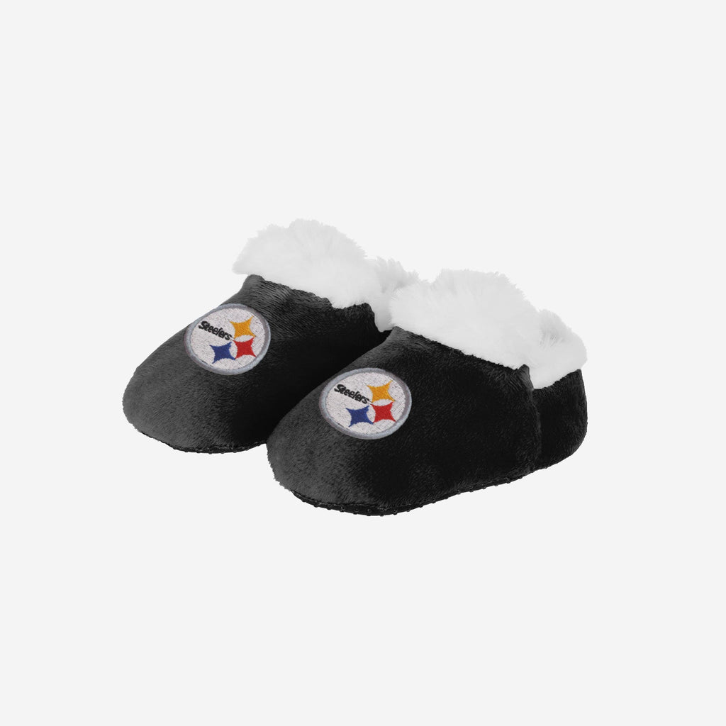 Pittsburgh Steelers Logo Baby Bootie Slipper FOCO 0-3 mo - FOCO.com