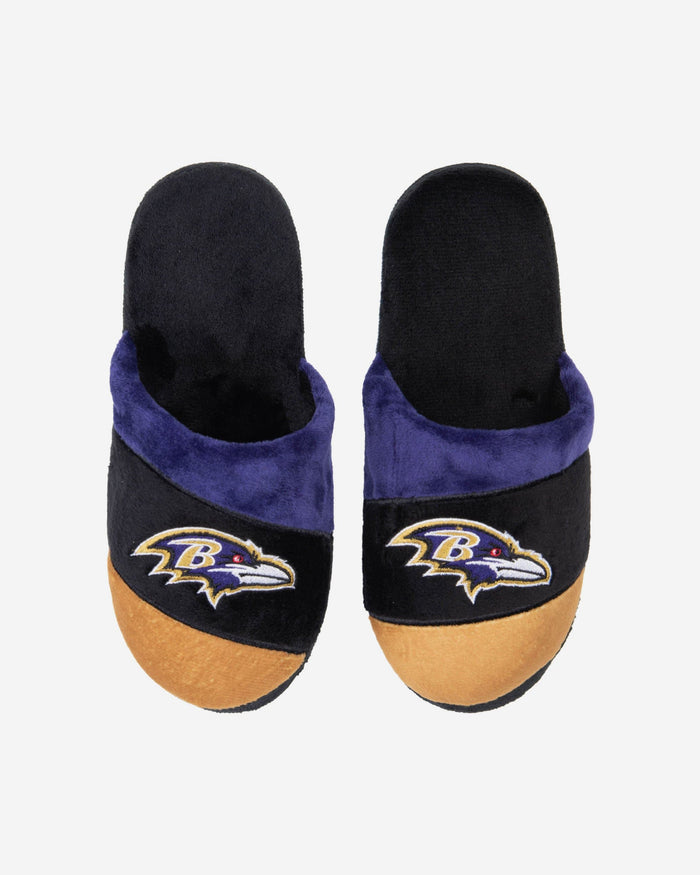 Baltimore Ravens Youth Colorblock Slide Slipper FOCO S - FOCO.com