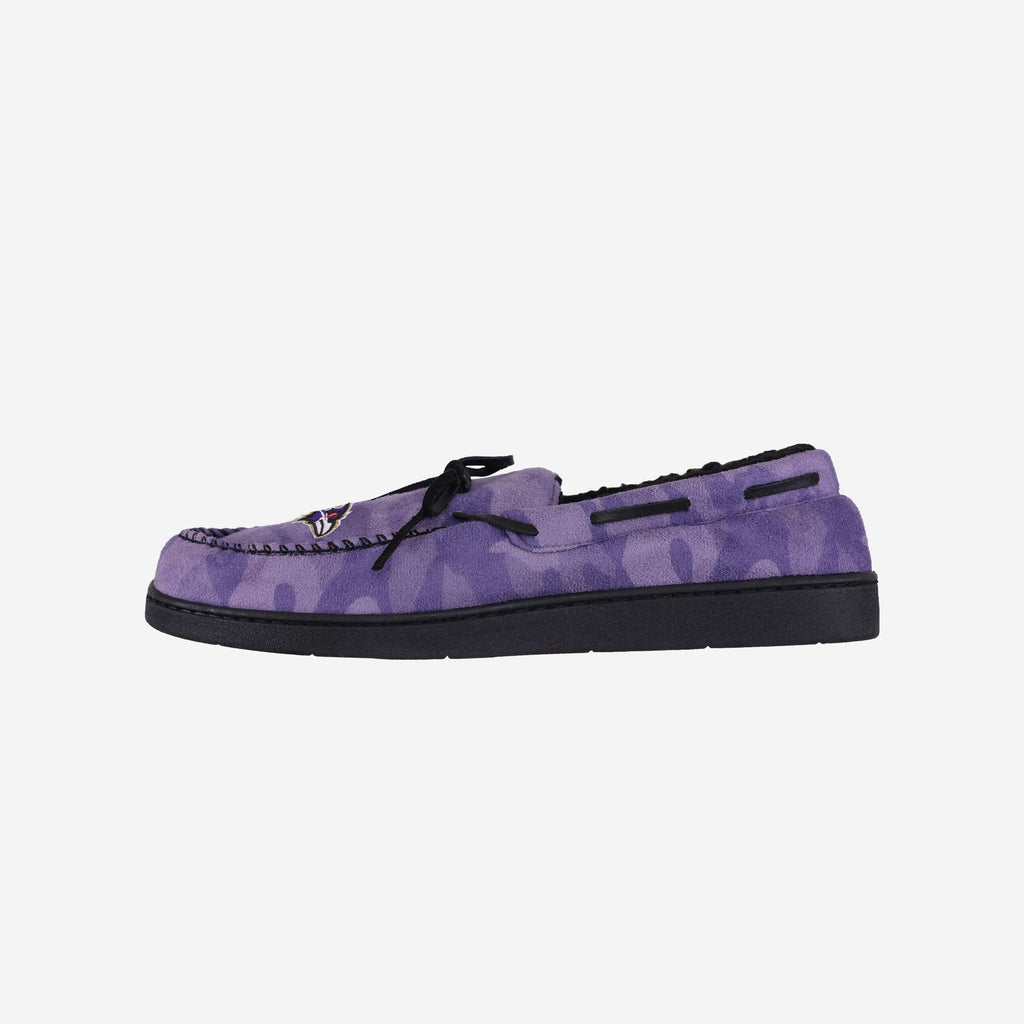 Baltimore Ravens Printed Camo Moccasin Slipper FOCO S - FOCO.com