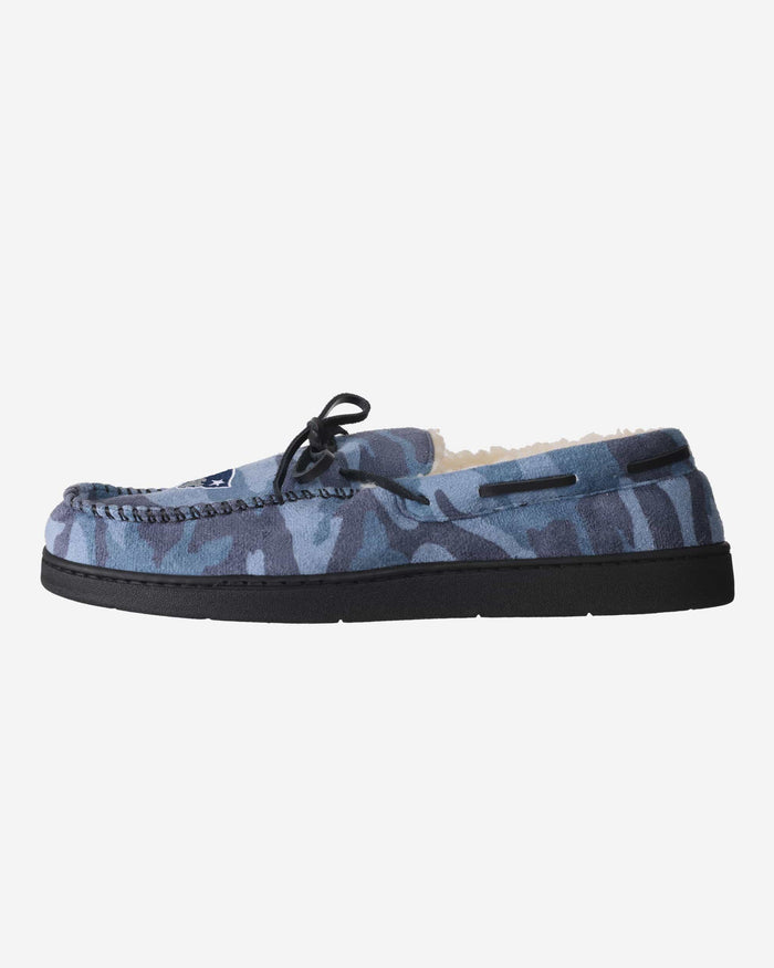 New England Patriots Printed Camo Moccasin Slipper FOCO S - FOCO.com