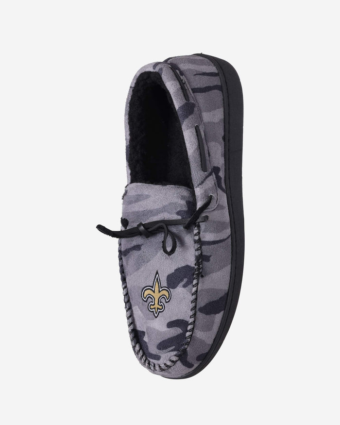 New Orleans Saints Printed Camo Moccasin Slipper FOCO - FOCO.com