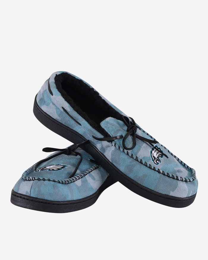 Philadelphia Eagles Printed Camo Moccasin Slipper FOCO - FOCO.com