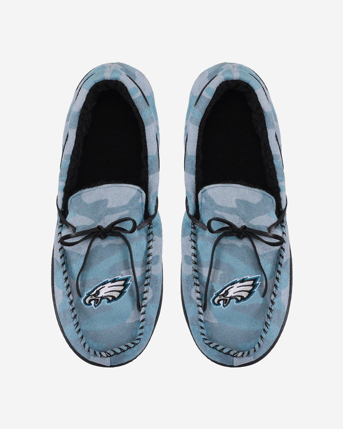 Philadelphia Eagles Printed Camo Moccasin Slipper FOCO - FOCO.com