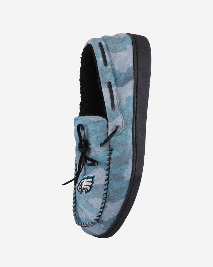 Philadelphia Eagles Printed Camo Moccasin Slipper FOCO - FOCO.com