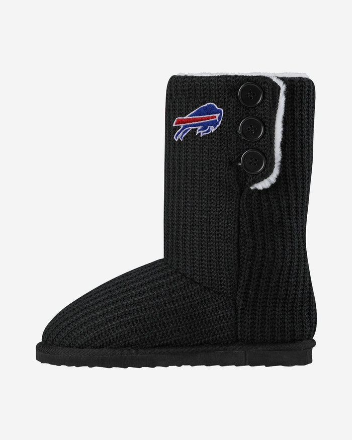 Buffalo Bills Knit High End Button Boot Slipper FOCO S - FOCO.com