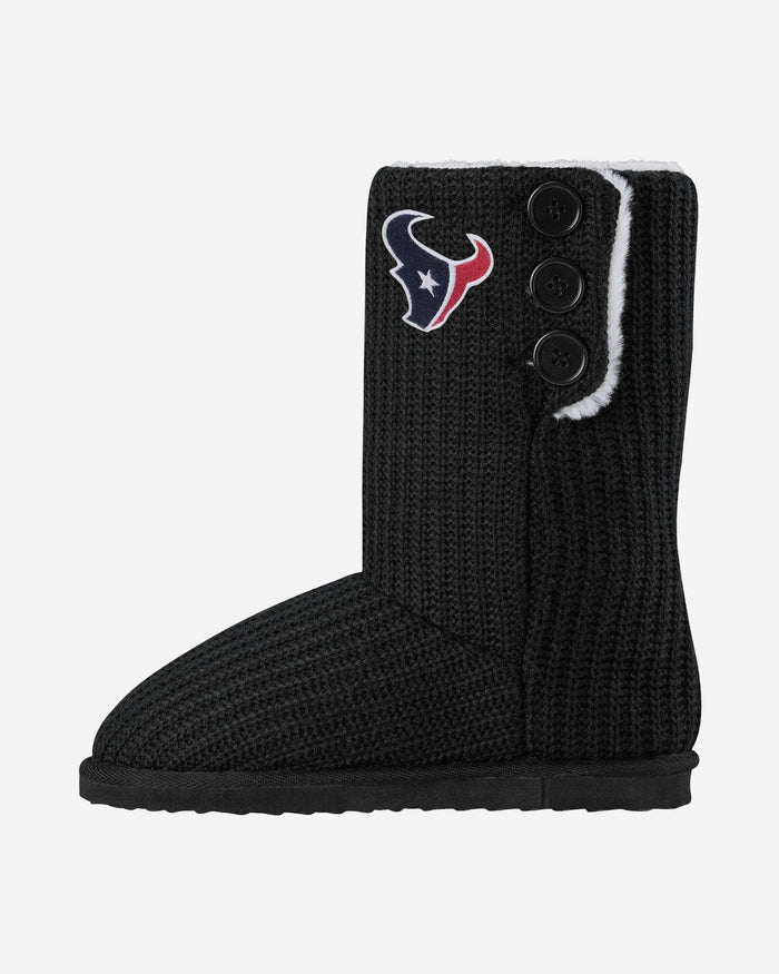 Houston Texans Knit High End Button Boot Slipper FOCO S - FOCO.com