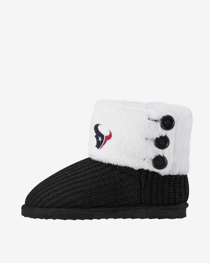 Houston Texans Knit High End Button Boot Slipper FOCO - FOCO.com