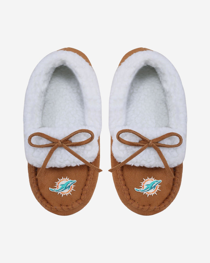 Miami Dolphins Youth Moccasin Slipper FOCO S - FOCO.com