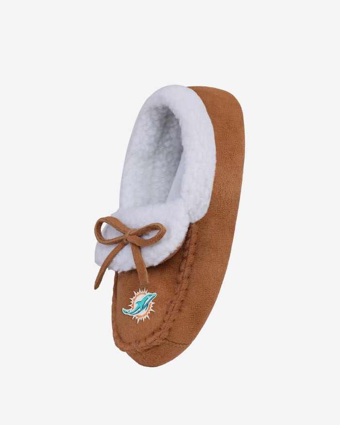 Miami Dolphins Youth Moccasin Slipper FOCO - FOCO.com