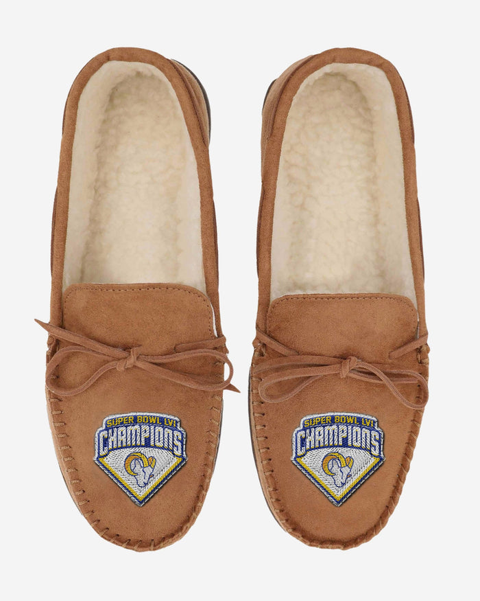 Los Angeles Rams Super Bowl LVI Champions Moccasin Slipper FOCO - FOCO.com