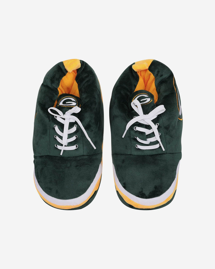 Green Bay Packers Youth Plush Sneaker Slipper FOCO - FOCO.com