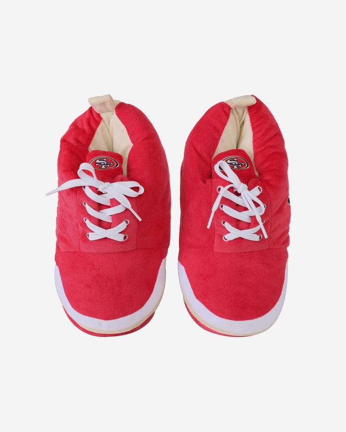 San Francisco 49ers Youth Plush Sneaker Slipper FOCO - FOCO.com