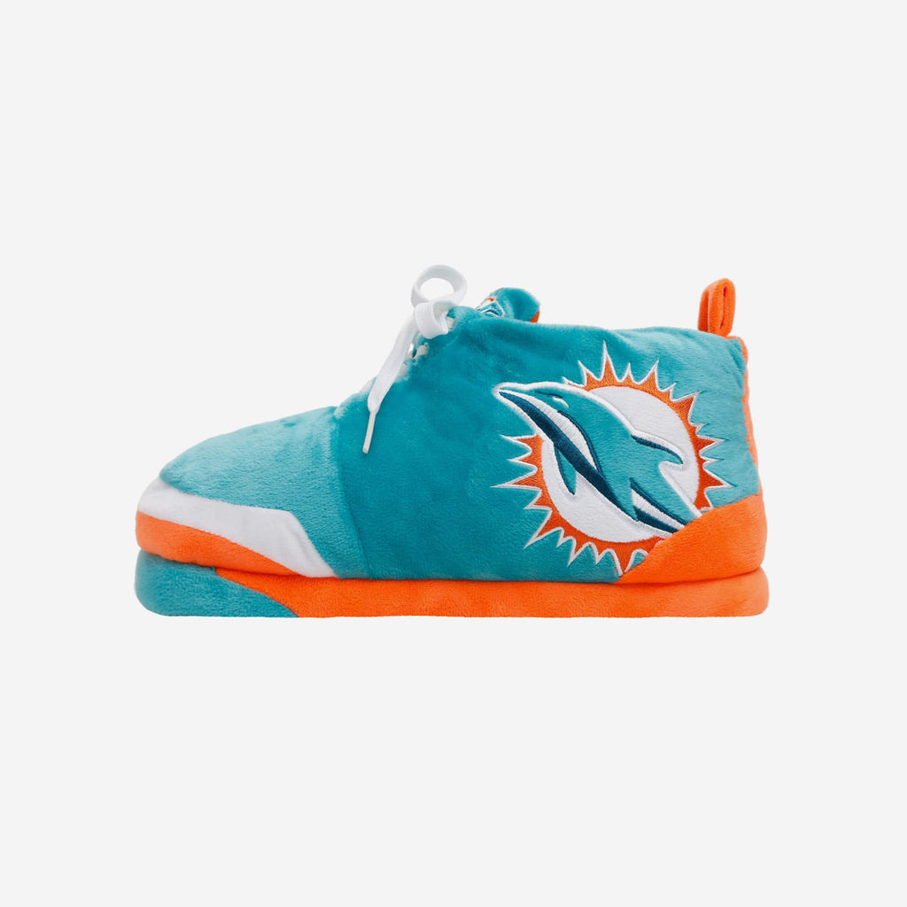 Miami Dolphins Plush Sneaker Slipper FOCO S - FOCO.com